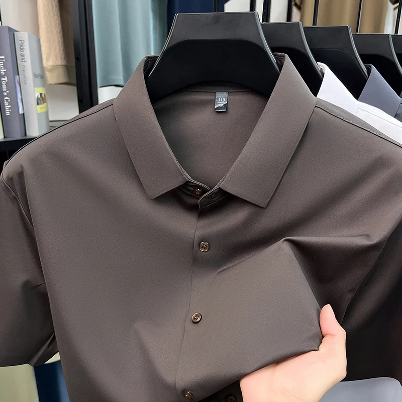 Mens Formal Look - 2026年メンズフォーマルルックシャツ半袖アイスシルク吸湿速乾春夏向け