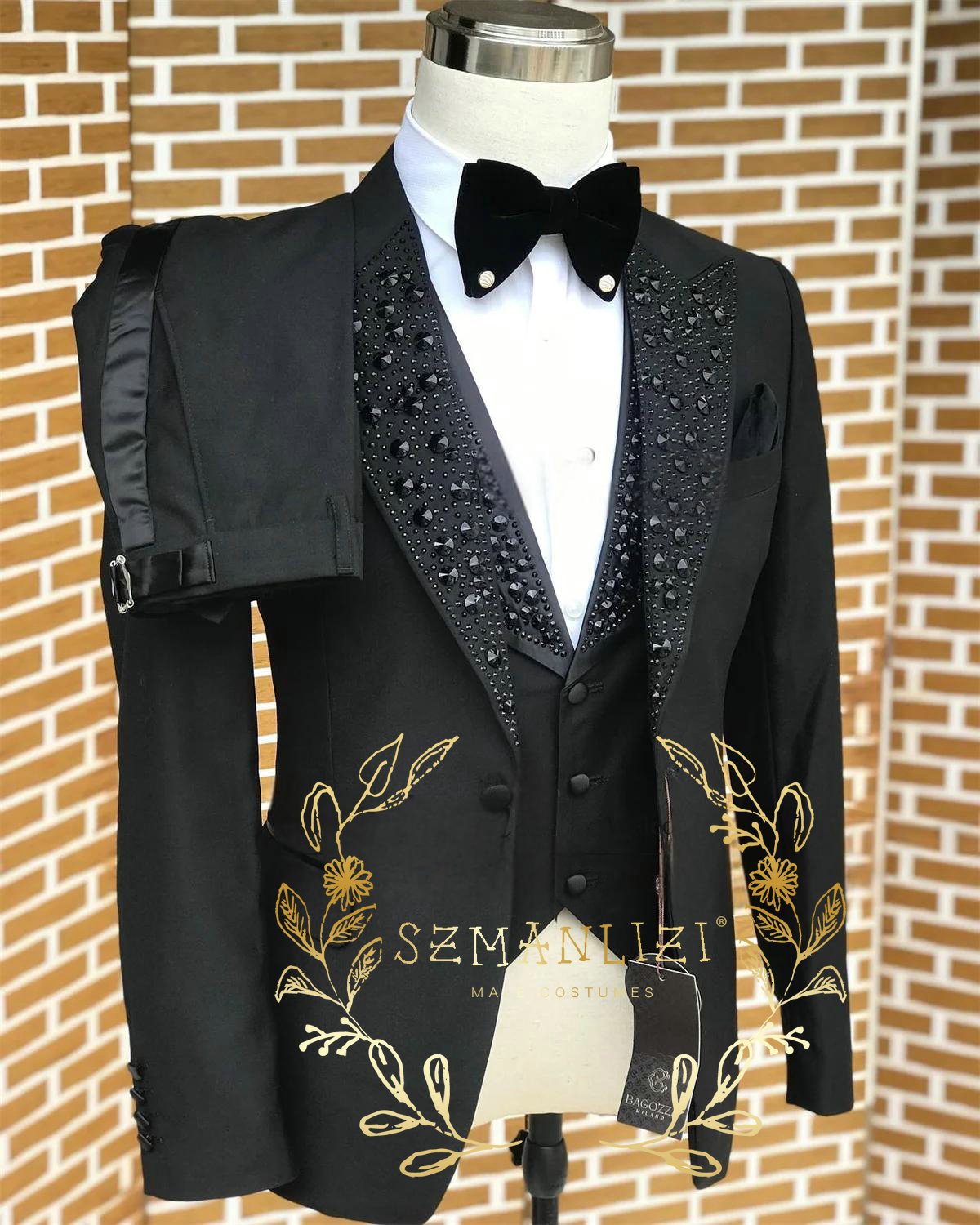 Men Formal Wear For Wedding - 高級メンズビジネススーツ,メンズプロムブレザー,カスタムメイドの新郎服,黒のタキシード,スリムフィット,3個