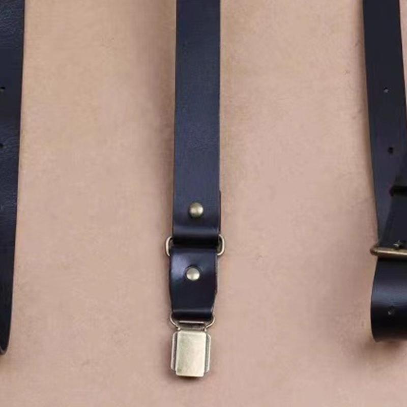 Suspender Clip Formal - 39BD 調節可能な PU レザー サスペンダー ストラップ