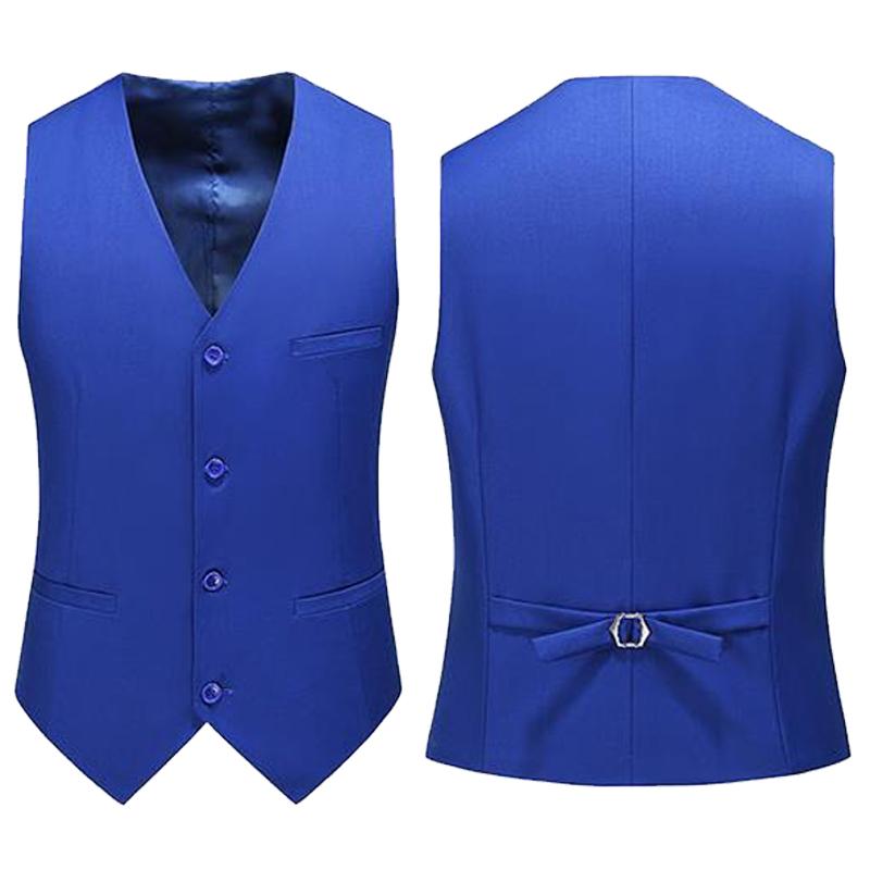 Men Formal Wear Vest - 19 色メンズベスト無地ファッションカジュアルスーツベスト男性スリムフィットノースリーブフォーマルビジネス結婚式オフィスチョッキ 6XL-M