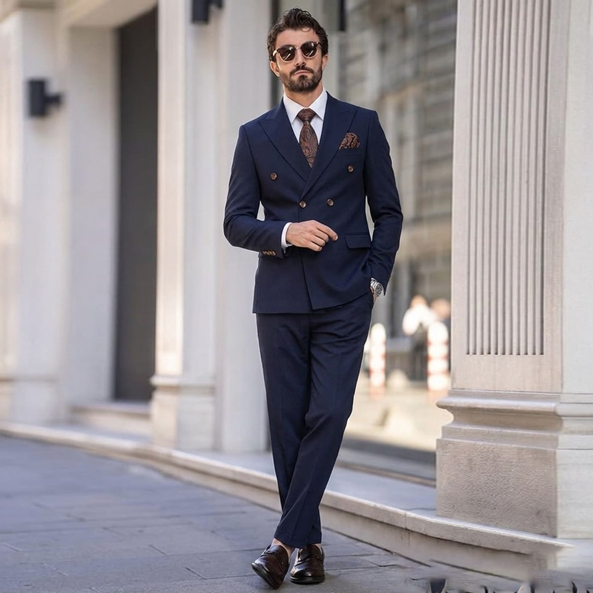 Mens Formal Look - カスタマイズされた高品質ランウェイスタイルメンズスーツ2ピースパーティープロムブレザー新郎ウェディングタキシード光沢のあるスリムパンツメンズ
