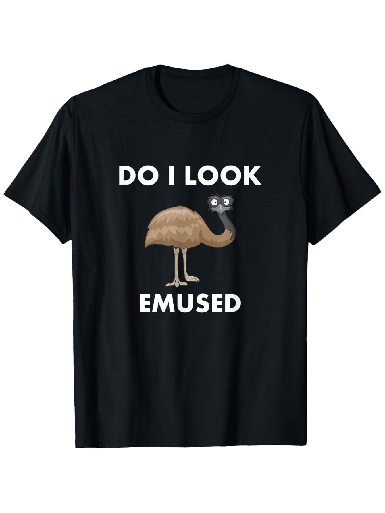 Mens Formal Look - 2026 面白いダチョウの言葉遊び Tシャツ - 「私はそう思われますか？」 バードグラフィックTシャツ、カジュアル＆フォーマルなシーンに最適なソフトで通気性のある半袖シャツ