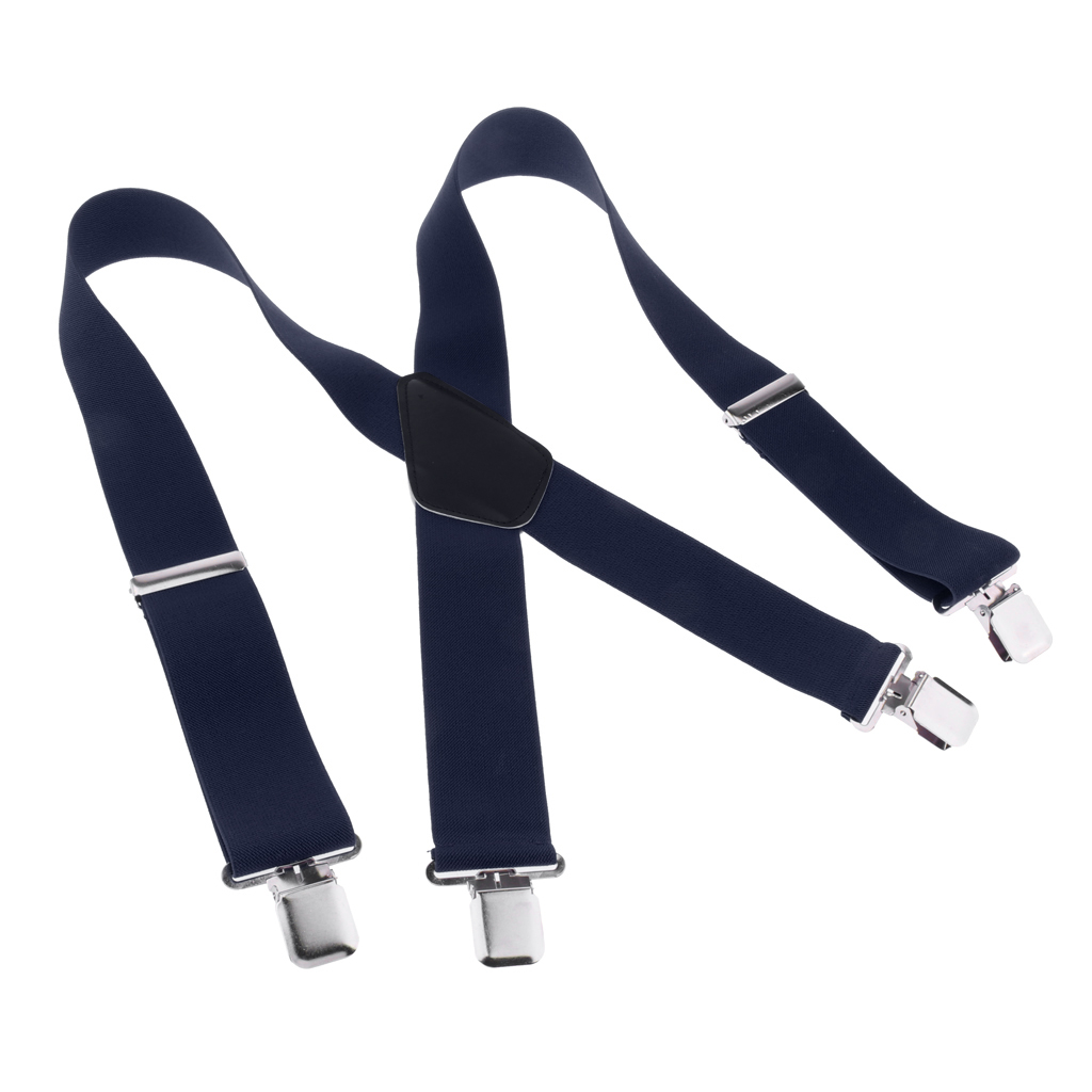 Suspender Clip Formal - 男性用クリップ式サスペンダー 調節可能なXバックトラウザーズサスペンダー 3つの金属製クリップ付き 仕事、パーティー、フォーマルな服装に最適