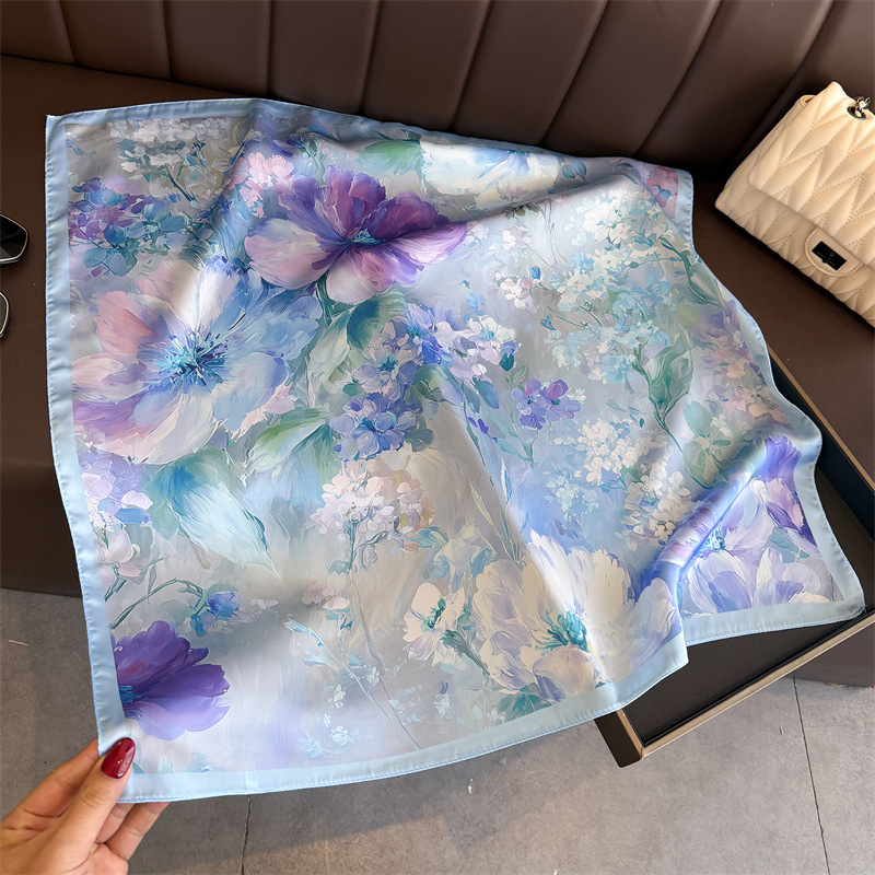 2026年新作 花柄プリント シルク スクエアスカーフ レデ - Silk Tie Woven のレビューと価格