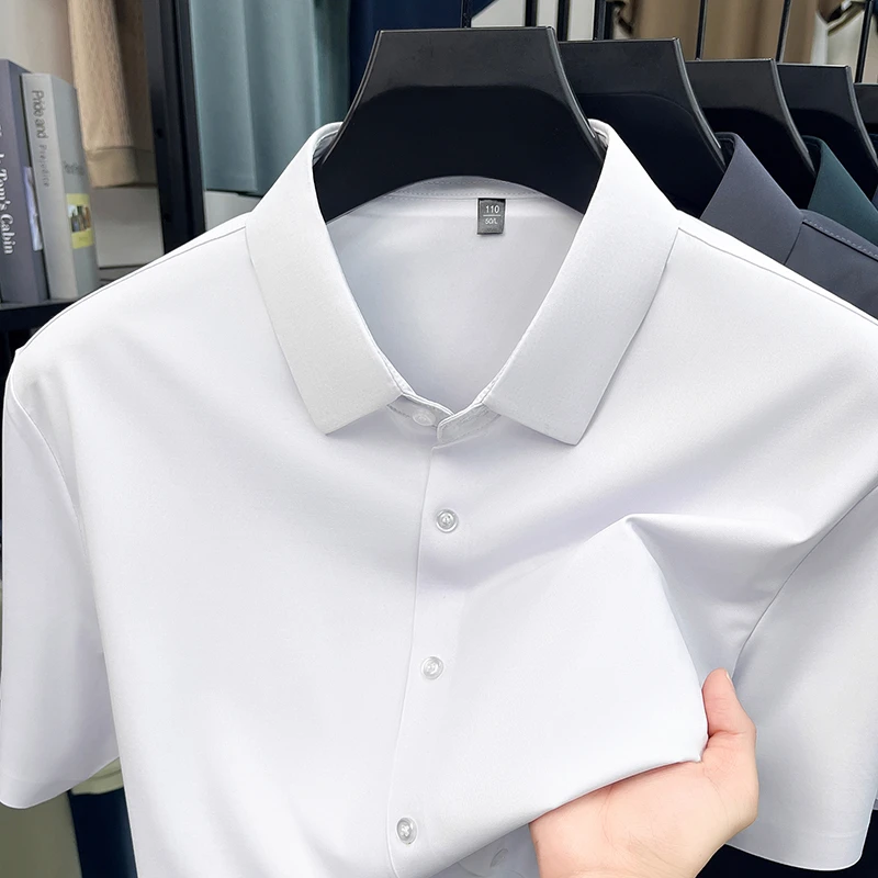 2026年メンズフォーマルルックシャツ半袖アイスシルク吸湿速 - Mens Formal Look のレビューと価格