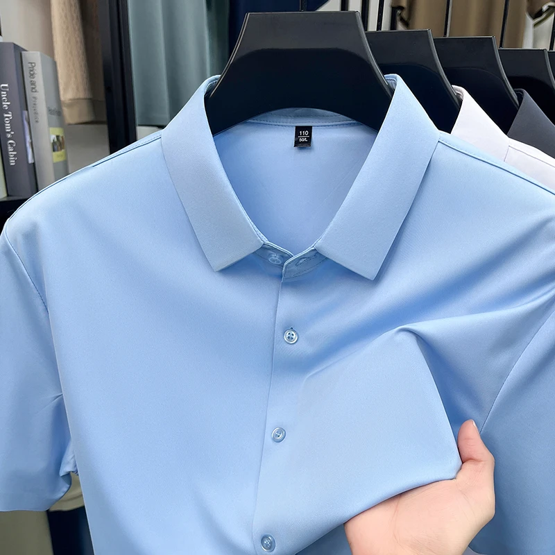 2026年メンズフォーマルルックシャツ半袖アイスシルク吸湿速 - Mens Formal Look のレビューと価格