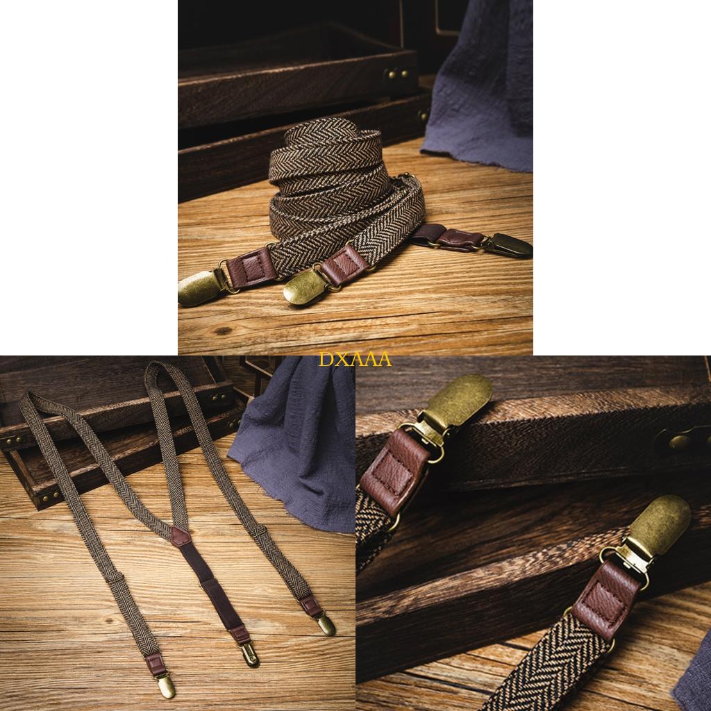 DXAA 弾性ジャカードサスペンダー男性用長さ調節可能耐久性 - Suspender Clip Formal のレビューと価格