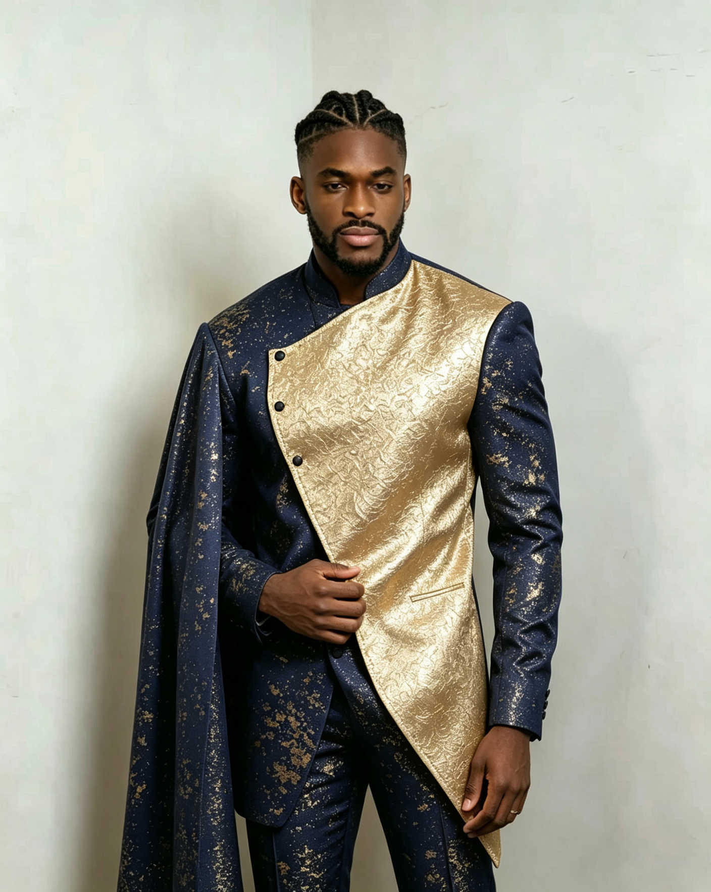 ユニークなデザインの男性タキシード キャップ付き 花柄 フォ - Unique Men'S Formal Wear のレビューと価格