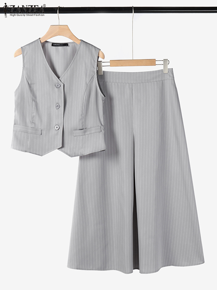 ZANZEA オフィスレディース ツーピースセット 夏 スト - Men Formal Wear Vest のレビューと価格