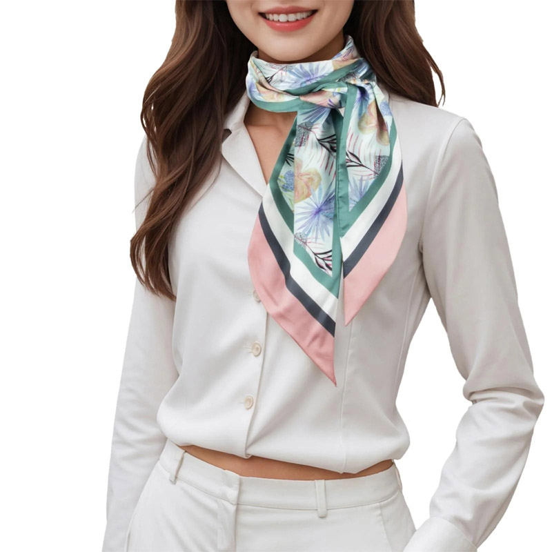 ファッションストライプヘアリボンスカーフ女性ネクタイバッグス - Silk Tie Woven のレビューと価格