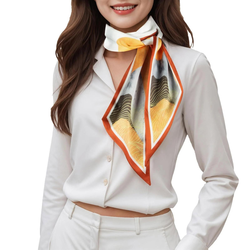 ファッションストライプヘアリボンスカーフ女性ネクタイバッグス - Silk Tie Woven のレビューと価格