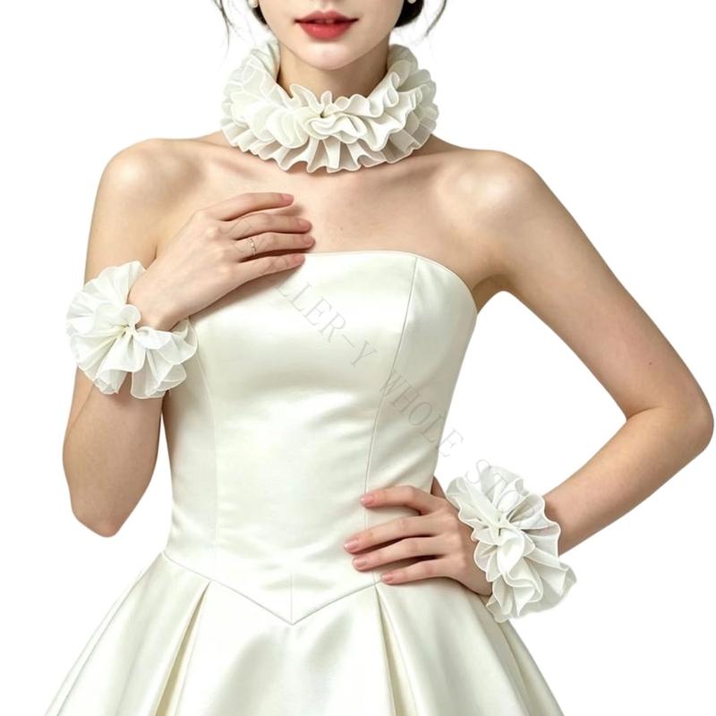 R7UF 大人用フォーマルウェアフリル襟と手首アクセサリーセ - Mens Formal Look のレビューと価格