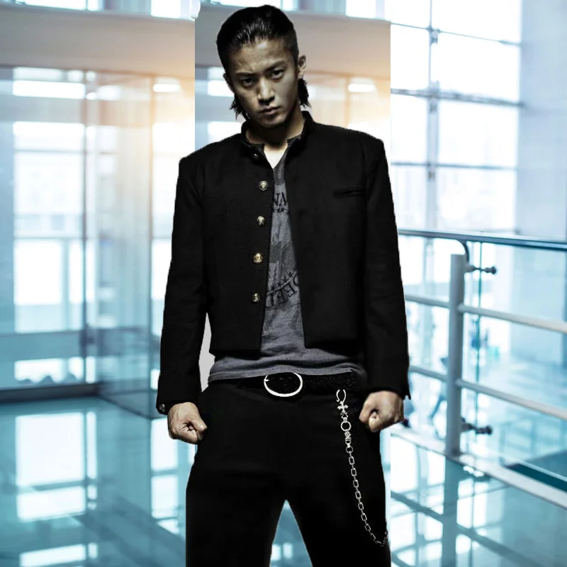 日本映画新カラスゼロ滝屋源氏制服高校コート JK 黒スーツカ - Men Formal Wear Vest のレビューと価格