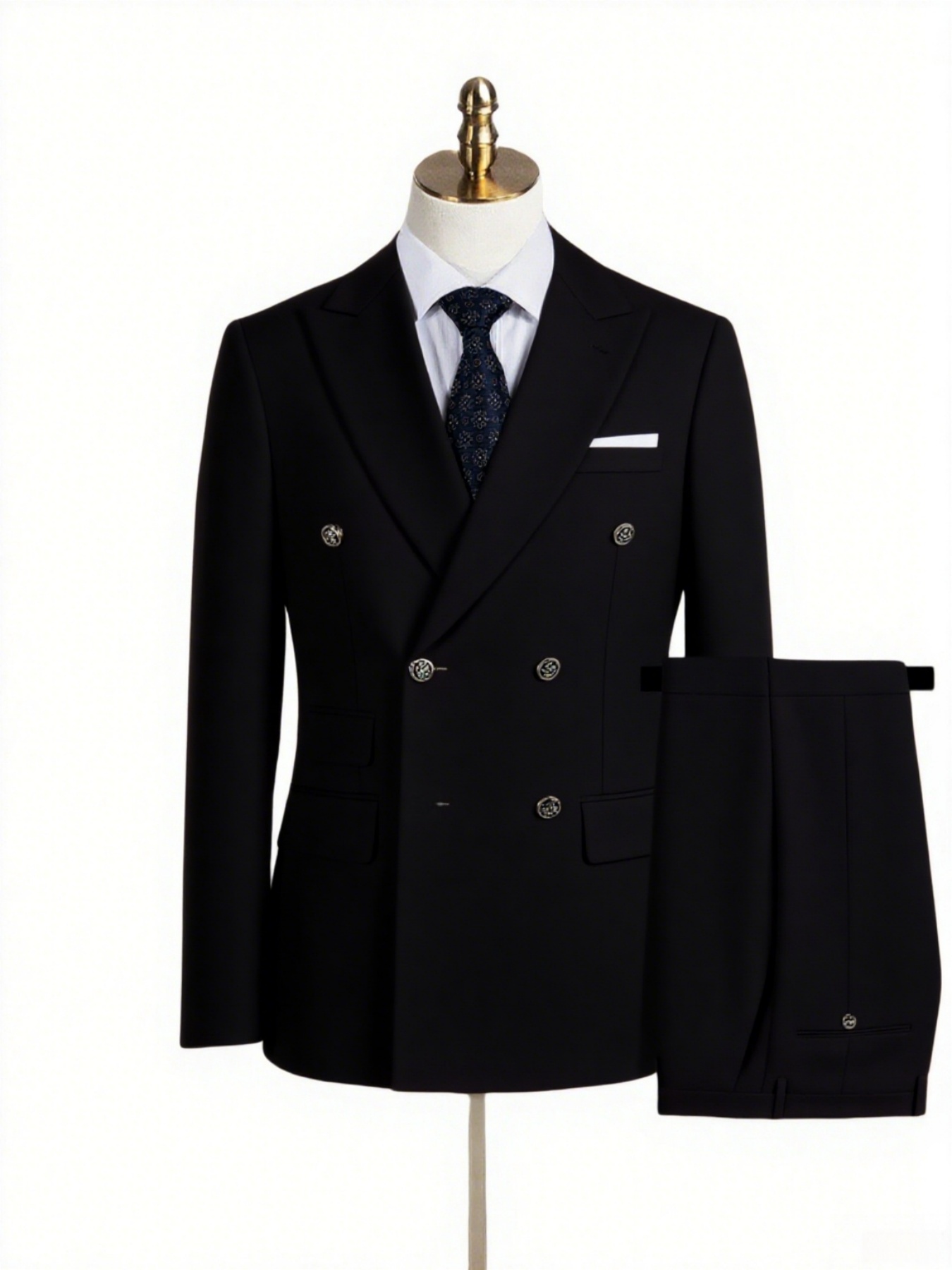 メンズシャープルック2ピーススーツセット ダブルブレスト ピ - Mens Formal Look のレビューと価格