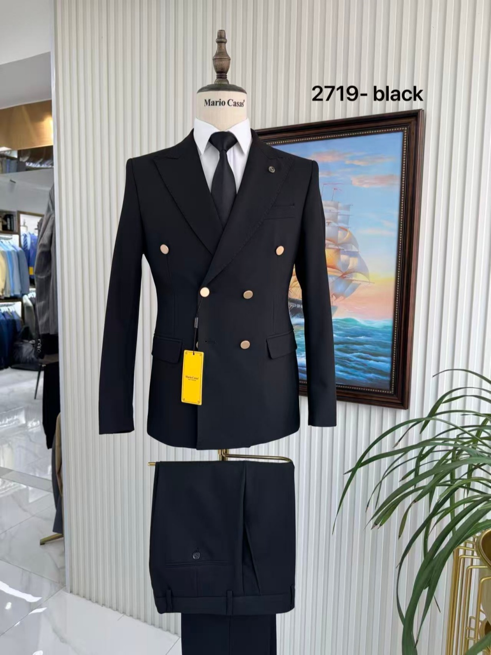 高級エレガントメンズスーツ2ピース婚約パーティー用ダブルブレ - Men'S Formal Wear For Engagement のレビューと価格