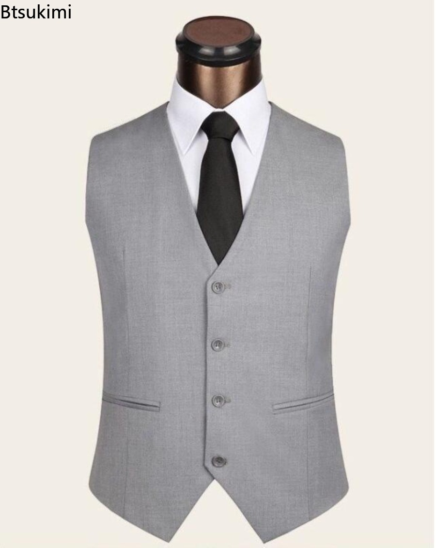 S-6XL プラスサイズメンズ韓国スリムフィットスーツベスト - Men Formal Wear Vest のレビューと価格