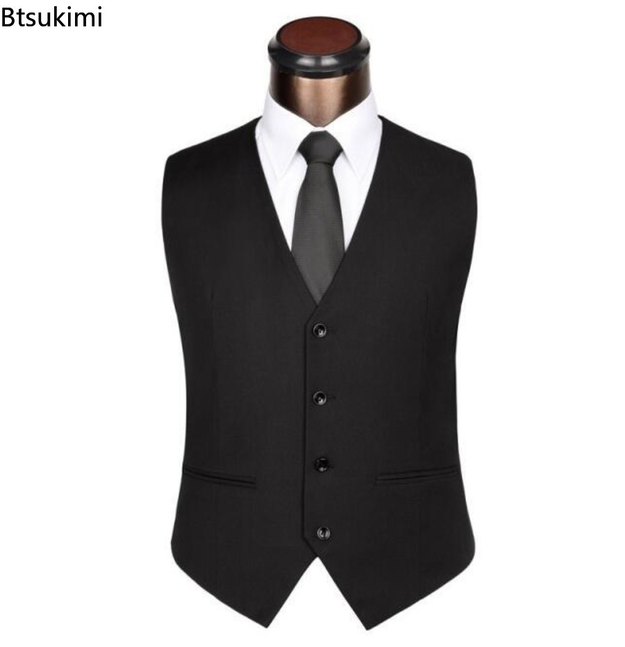 S-6XL プラスサイズメンズ韓国スリムフィットスーツベスト - Men Formal Wear Vest のレビューと価格