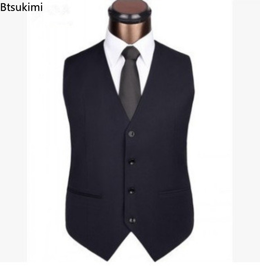 S-6XL プラスサイズメンズ韓国スリムフィットスーツベスト - Men Formal Wear Vest のレビューと価格