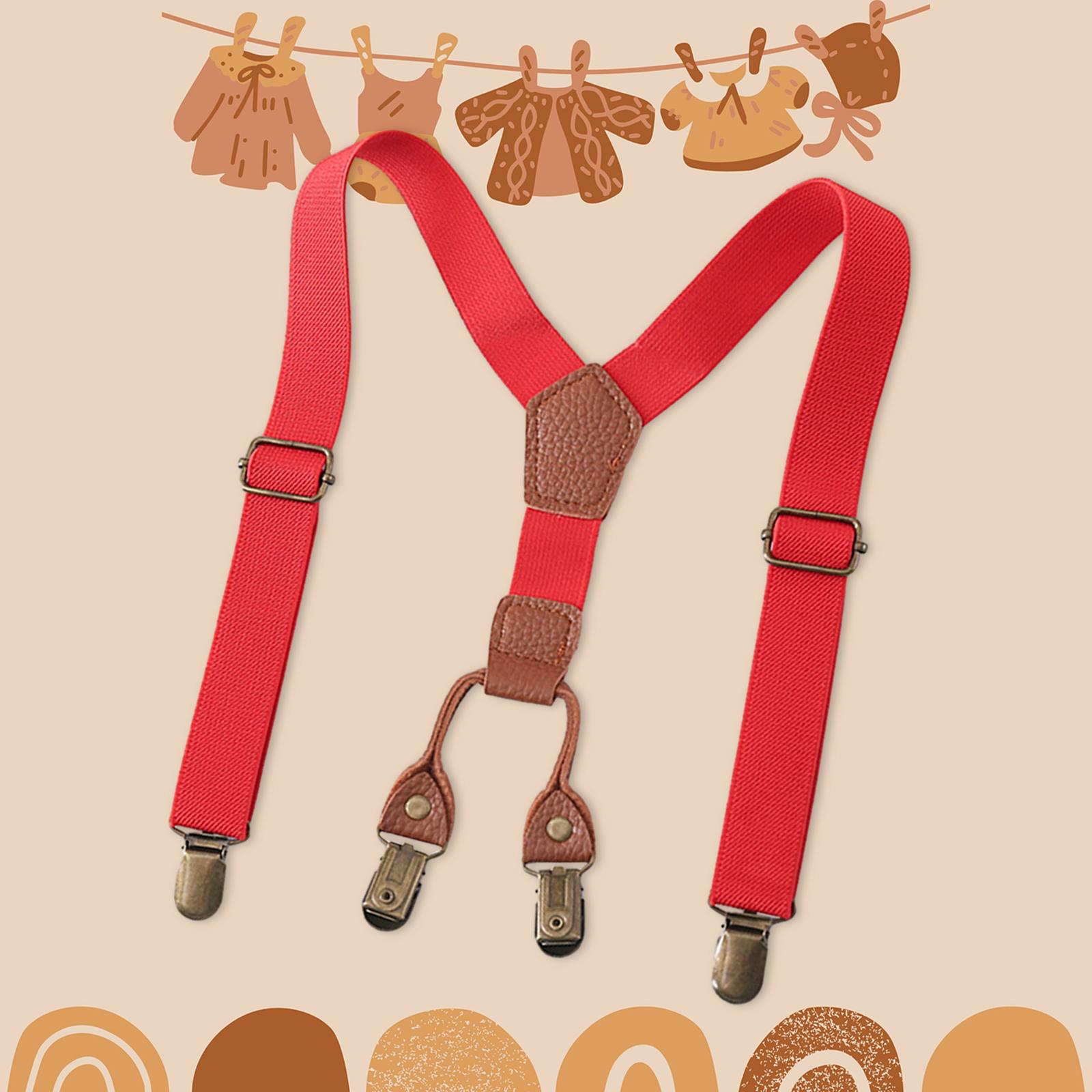 子供用サスペンダー 調節可能な強力な金属クリップ 衣類アクセ - Suspender Clip Formal のレビューと価格