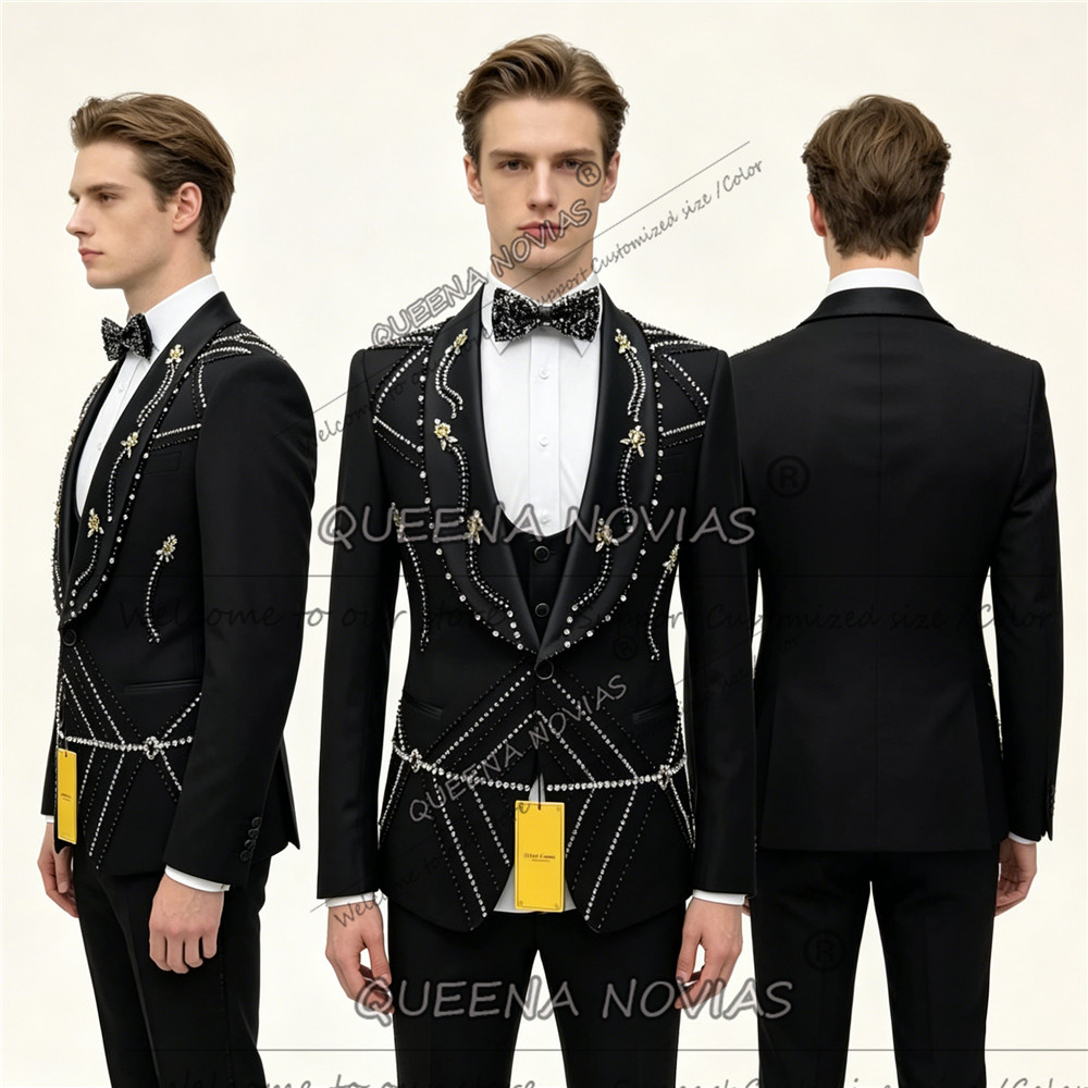 ユニークデザインスーツ メンズ スリムフィット 3ピースセッ - Unique Men'S Formal Wear のレビューと価格