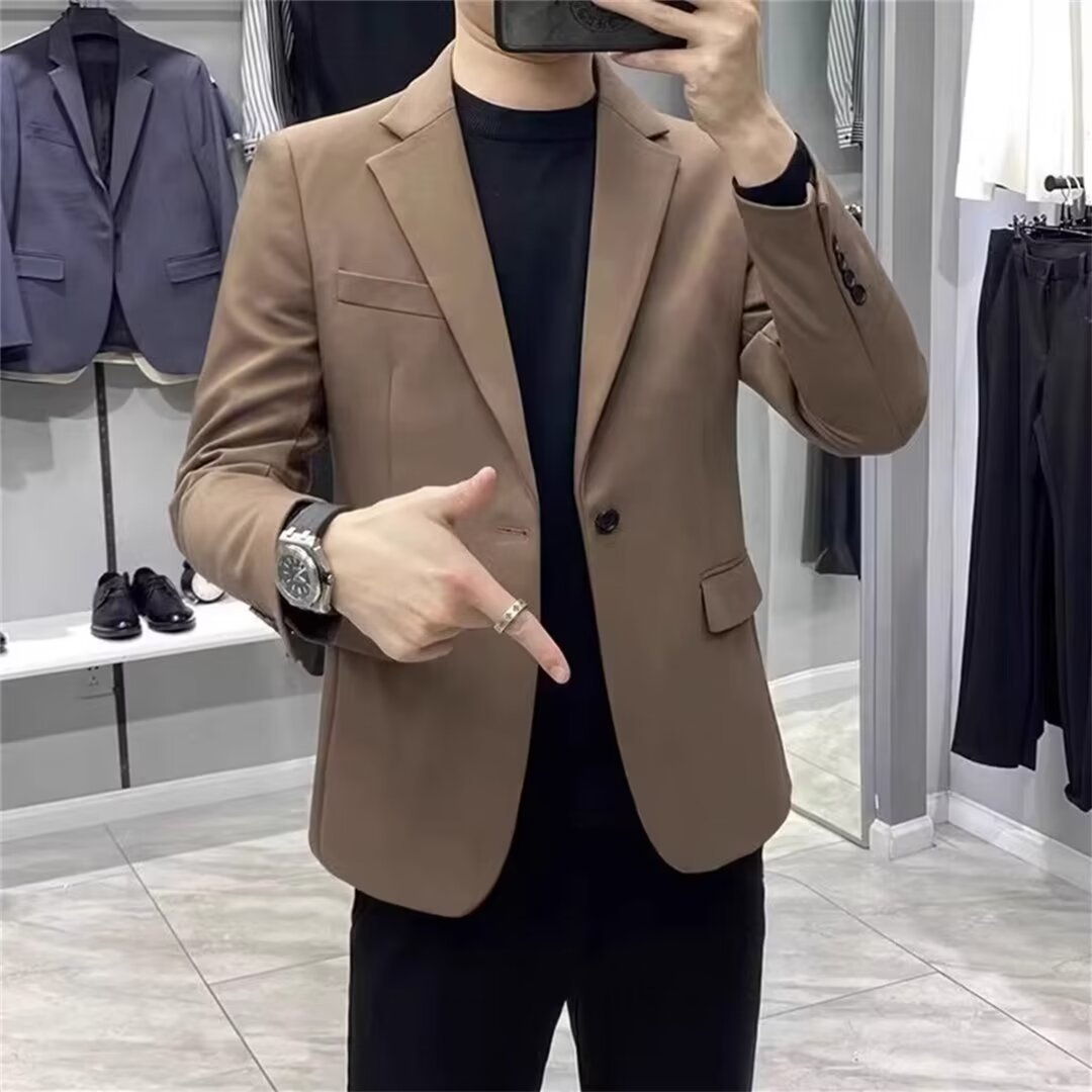 メンズ韓国スタイルスリムブレザービジネスカジュアルスーツジャ - Asian Men Formal Wear のレビューと価格