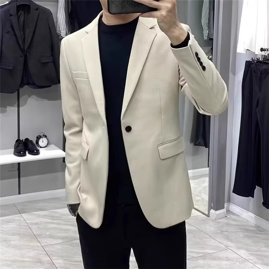 メンズ韓国スタイルスリムブレザービジネスカジュアルスーツジャ - Asian Men Formal Wear のレビューと価格