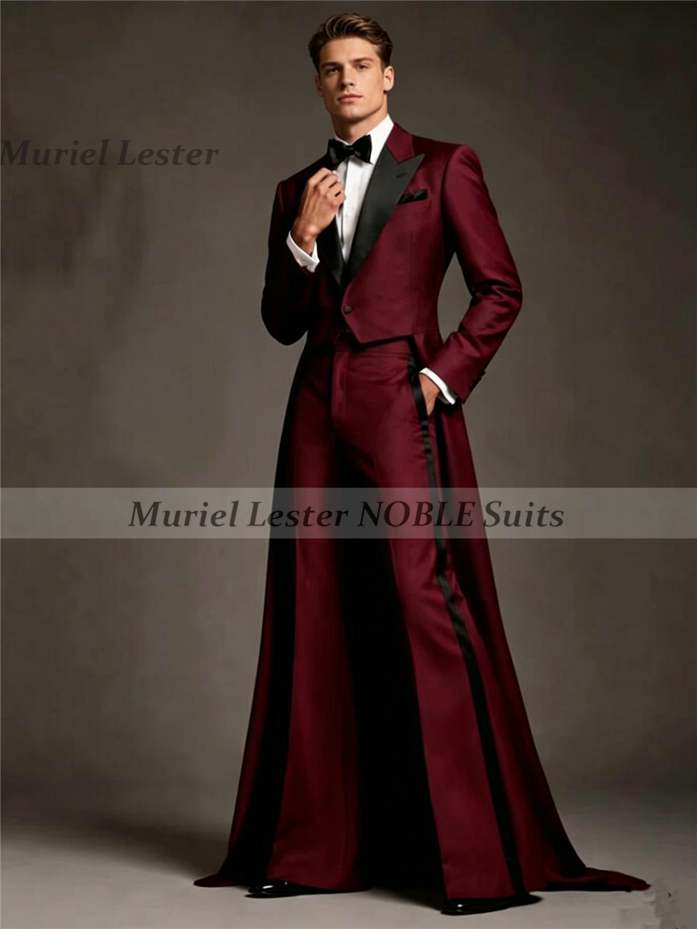 ユニークデザインスーツ メンズ ロング ブラック ピークドラ - Unique Men'S Formal Wear のレビューと価格