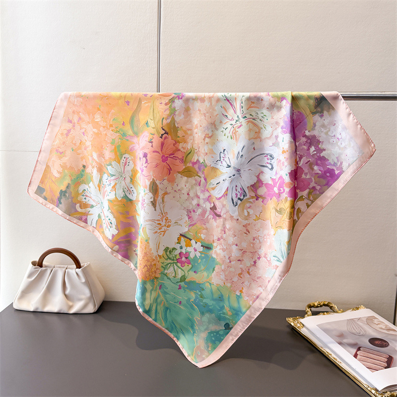 70*70 センチメートル正方形のシルクスカーフ女性のための - Silk Tie Woven のレビューと価格