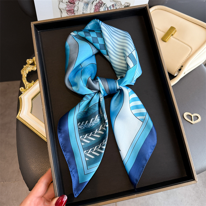 2026 新幾何学プリントシルクスクエアスカーフ女性装飾ネク - Silk Tie Woven のレビューと価格