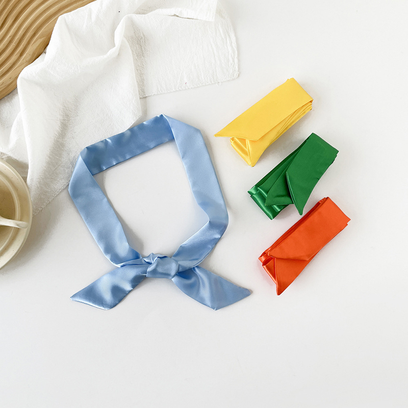 4 × 100 センチメートルサテンシルク狭いスカーフネッカ - Silk Tie Woven のレビューと価格