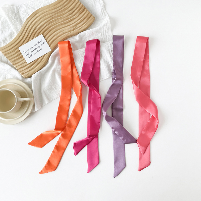 4 × 100 センチメートルサテンシルク狭いスカーフネッカ - Silk Tie Woven のレビューと価格