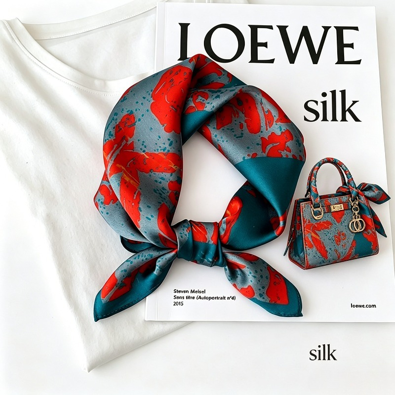 2026 新韓国版シルクスクエアスカーフ女性のファッション小 - Silk Tie Woven のレビューと価格