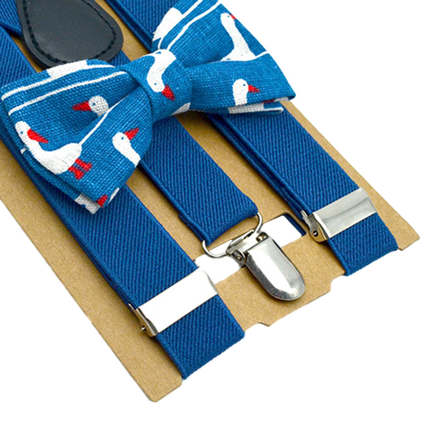 子供用サスペンダーと蝶ネクタイセット、丈夫な金属クリップ付き - Suspender Clip Formal のレビューと価格