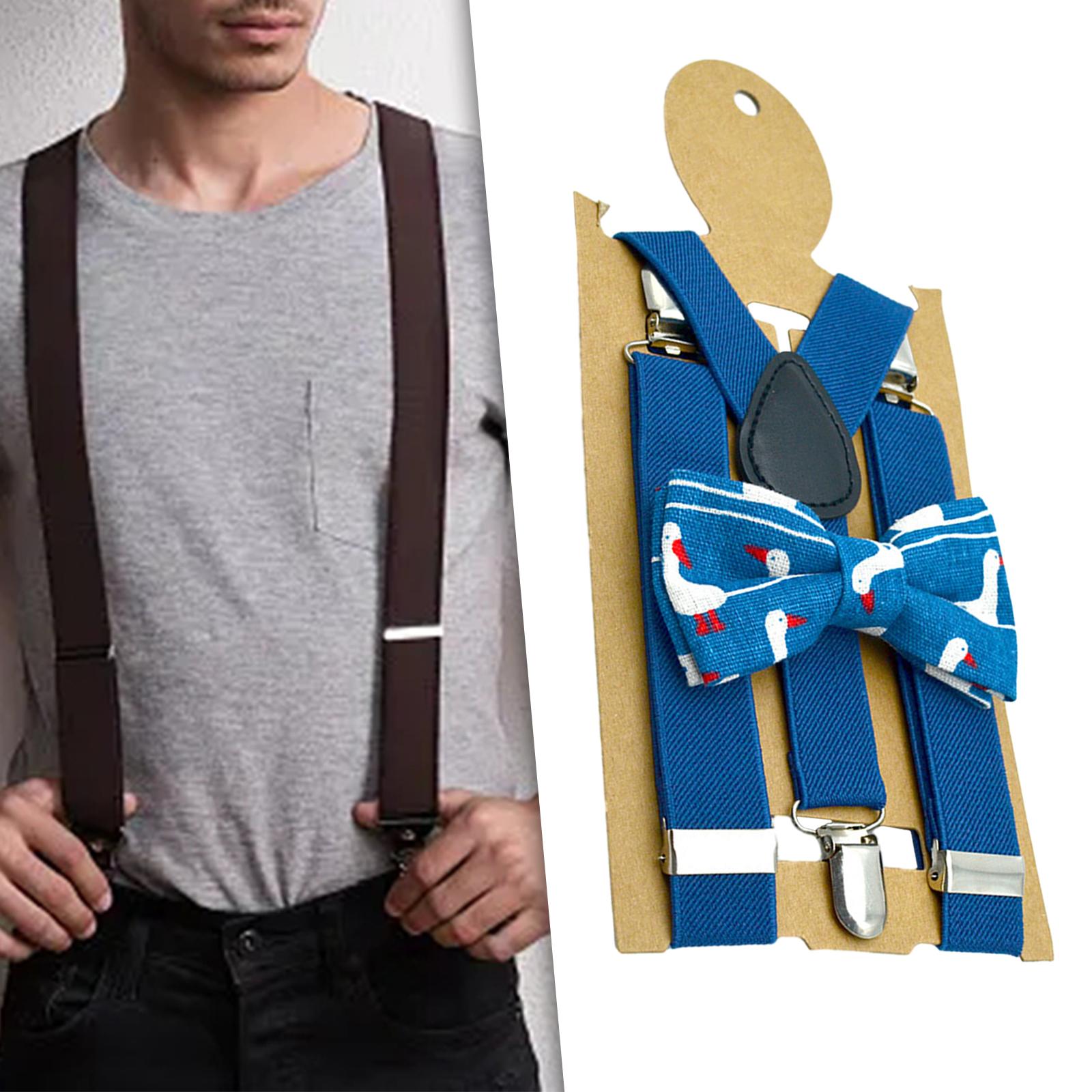 子供用サスペンダーと蝶ネクタイセット、丈夫な金属クリップ付き - Suspender Clip Formal のレビューと価格